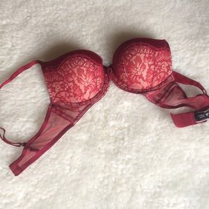 Victoria secret lace Maroon bra